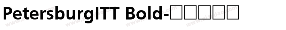PetersburgITT Bold字体转换